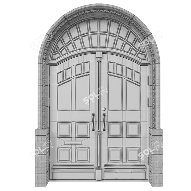 Elegant Classic Door 3D model image 5