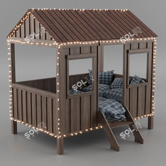 Cozy Baby Cot House KD12 3D model image 1