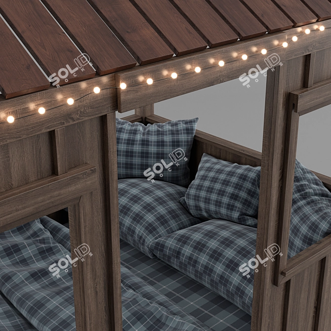 Cozy Baby Cot House KD12 3D model image 2