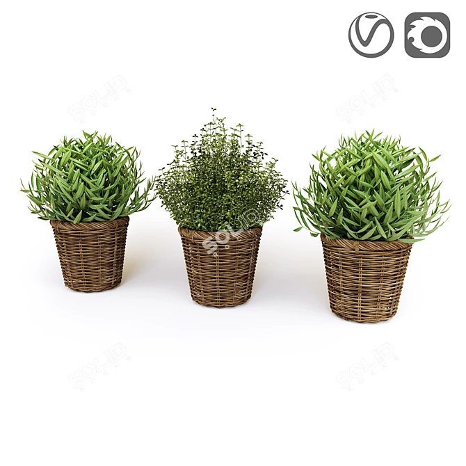 FEJKA Artificial Potted Plants - Lifelike Home Decor 3D model image 1