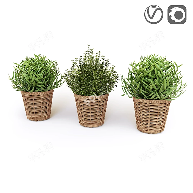 FEJKA Artificial Potted Plants - Lifelike Home Decor 3D model image 6