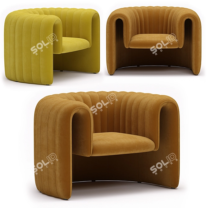 Sancal Remnant Armchair: Sleek and Chic 3D model image 1