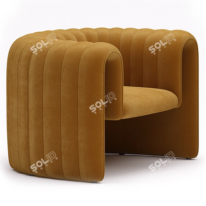 Sancal Remnant Armchair: Sleek and Chic 3D model image 2