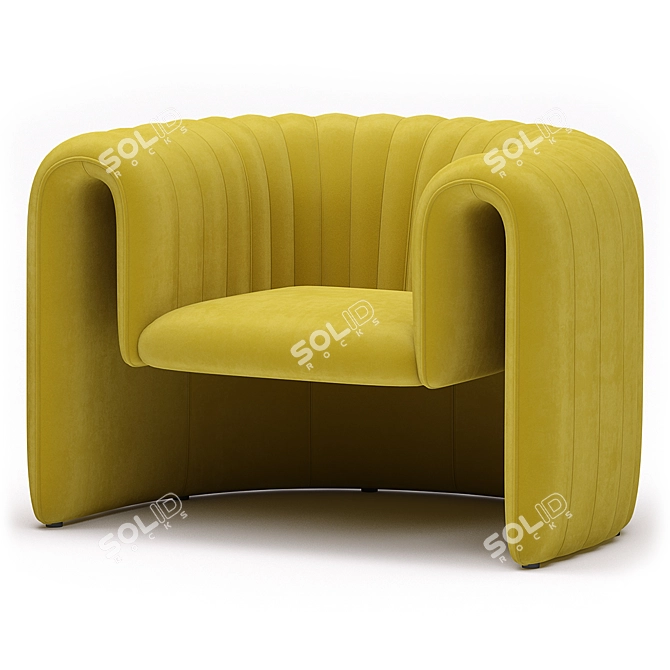 Sancal Remnant Armchair: Sleek and Chic 3D model image 3