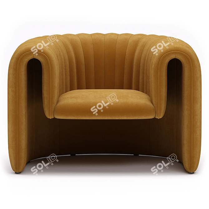 Sancal Remnant Armchair: Sleek and Chic 3D model image 4