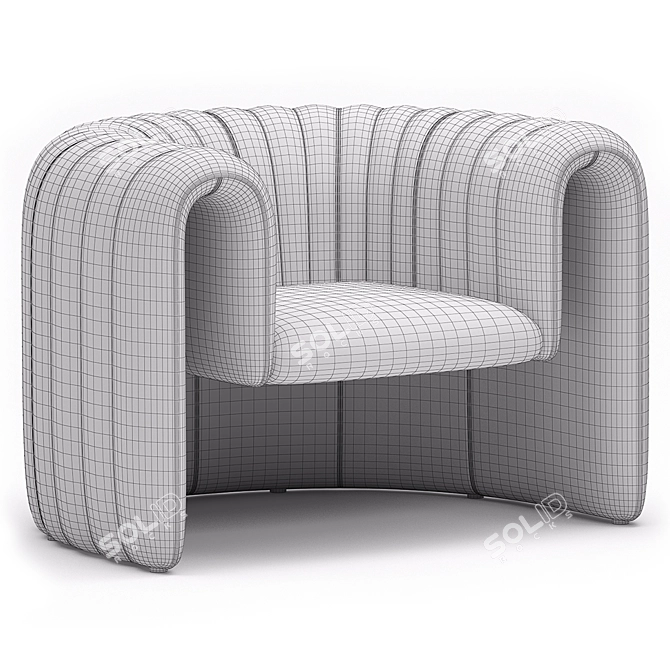 Sancal Remnant Armchair: Sleek and Chic 3D model image 5