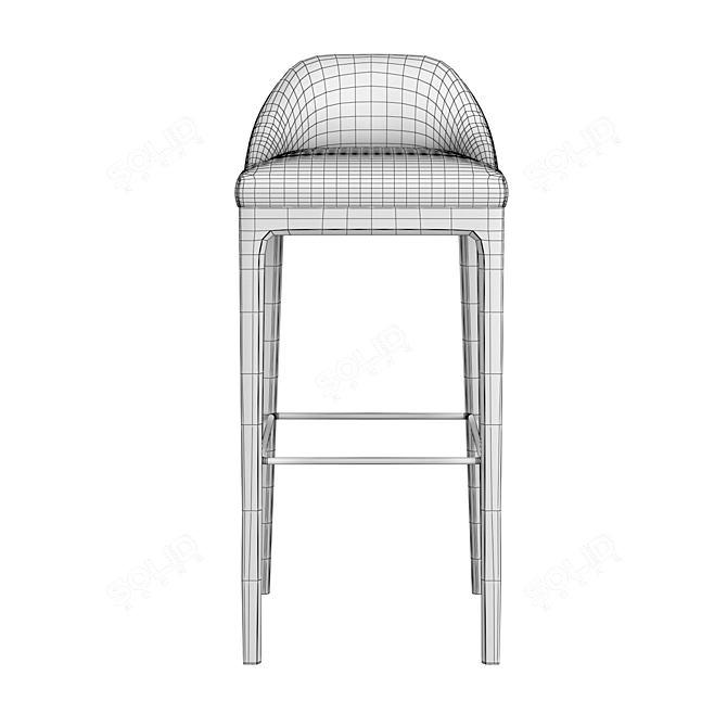 Elegant Bellagio Bar Stool 3D model image 5