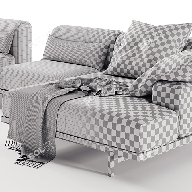 Modern Luxury Porada Argo Sofa 3D model image 5