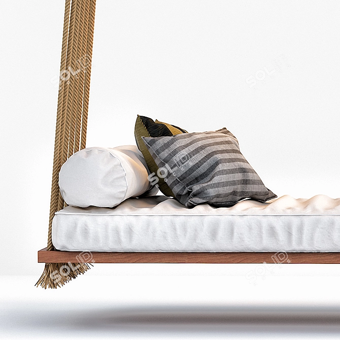 Sleek 007 Modern Bed 3D model image 4