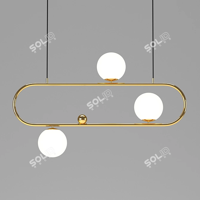 Title: Modern Hico Round Chandelier 3D model image 3