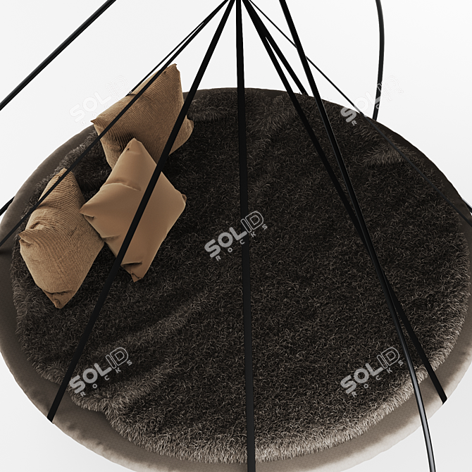 Cozy Oasis Hammock 3D model image 3