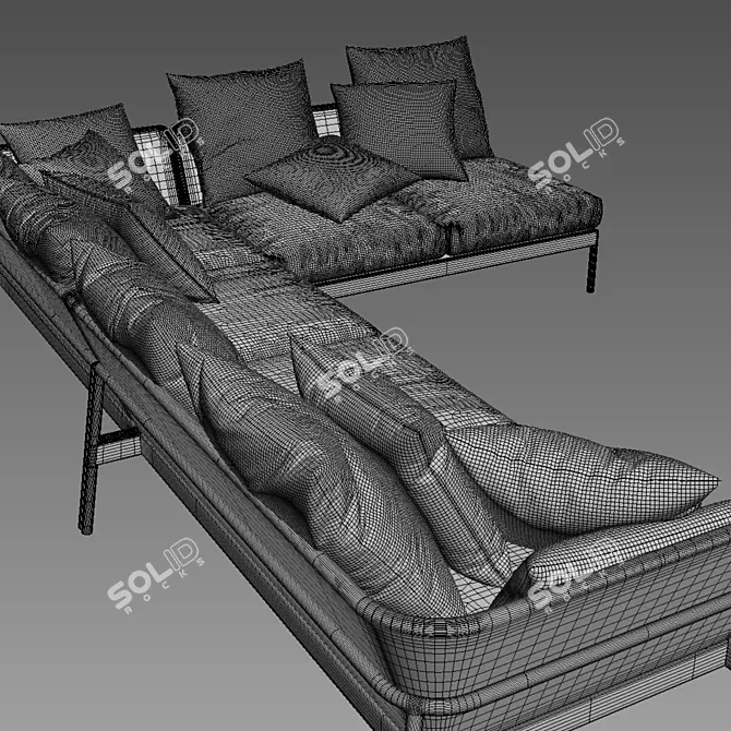 Roda PIPER Modern Sofa 3D model image 2