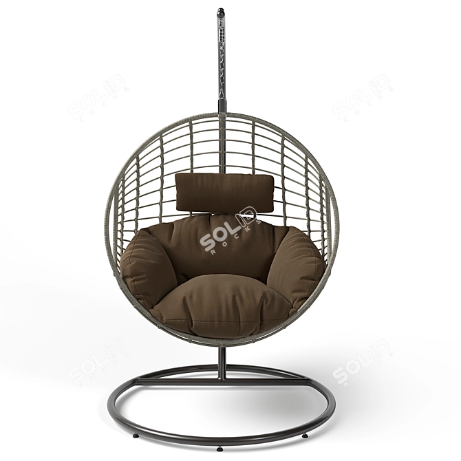 Cozy Cocoon Chair 3D model image 2