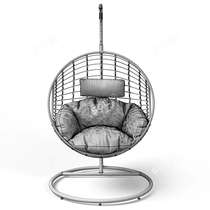 Cozy Cocoon Chair 3D model image 5