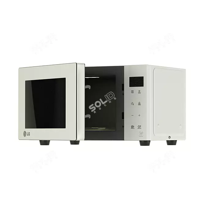 LG MW23R35GIH: Versatile Microwave Oven with Corona Render Integration 3D model image 1