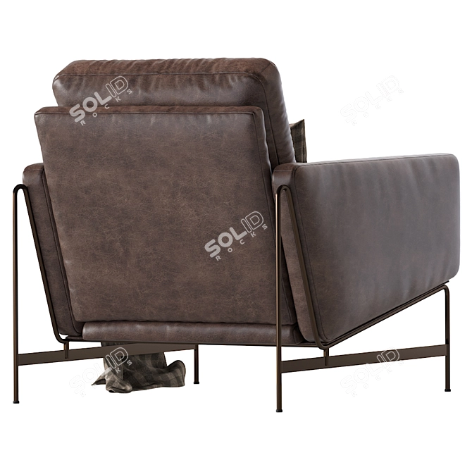 Elegant Coco Republic Clement Chair 3D model image 4