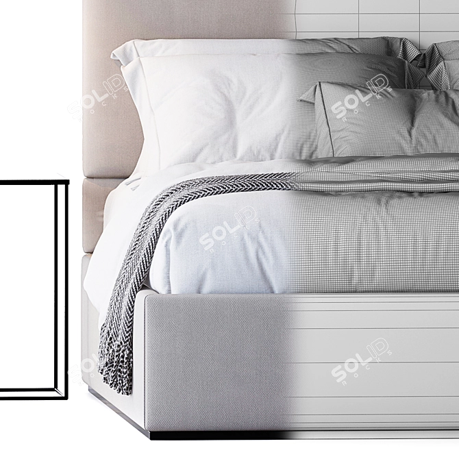 Elegant Bed Set by Sofa&Chair Co 3D model image 3