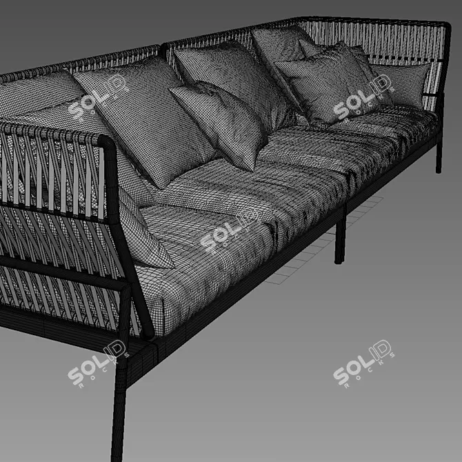 Modern and Stylish PIPER Sofa 3D model image 2