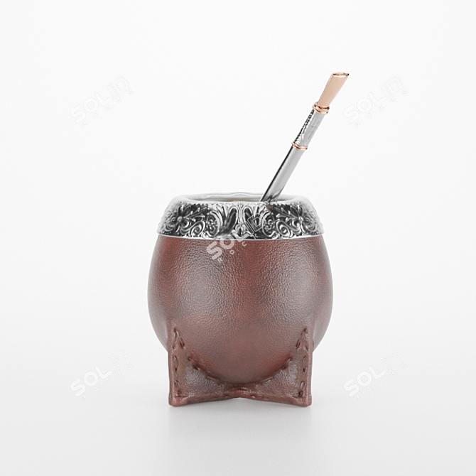 South American Yerba Mate Drink 3D model image 1