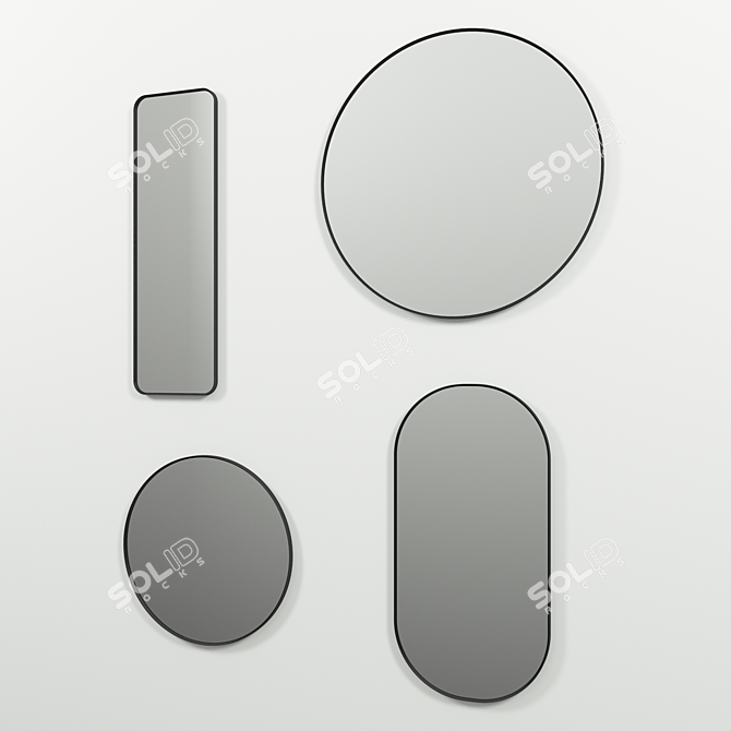 Stylish LINDBYN IKEA Mirrors 3D model image 1
