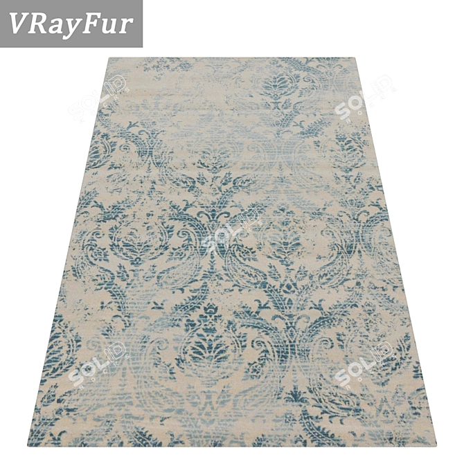 Luxuriously Textured Carpet Set 3D model image 2