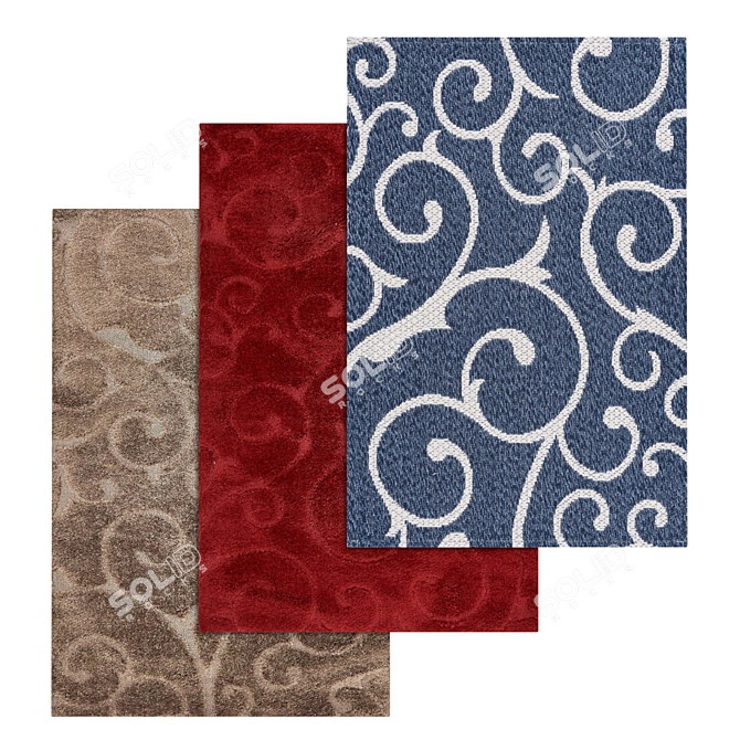 Luxury Carpets Set 3D model image 1