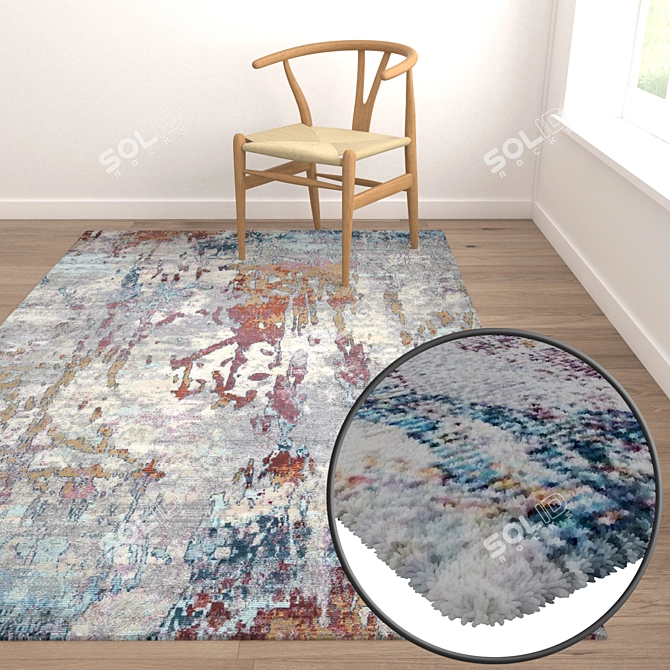 1905 Vintage Carpets Set 3D model image 5