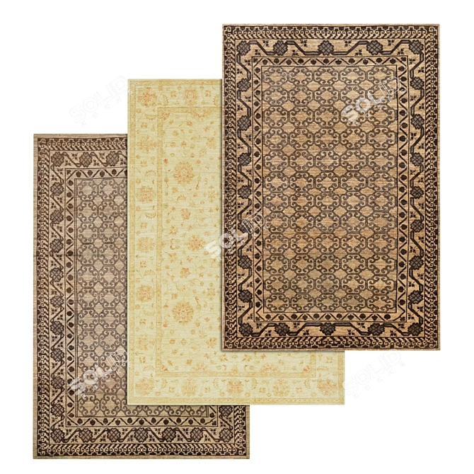 High-Quality Carpets Set 3D model image 1