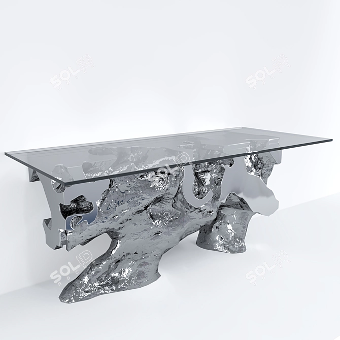 Root and Glass Table 3D model image 1