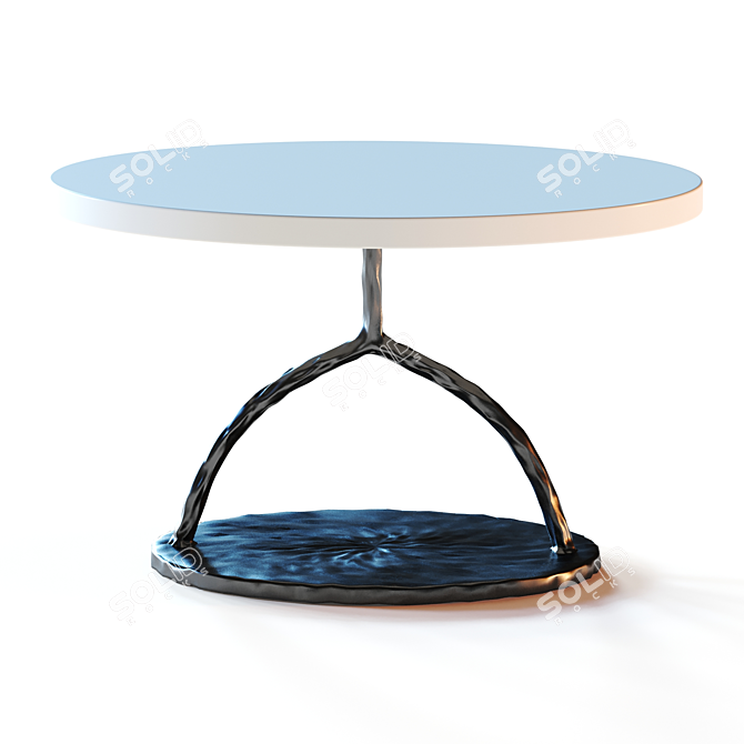 Modern Elegance: Holly Hunt Fer Side Table 3D model image 1