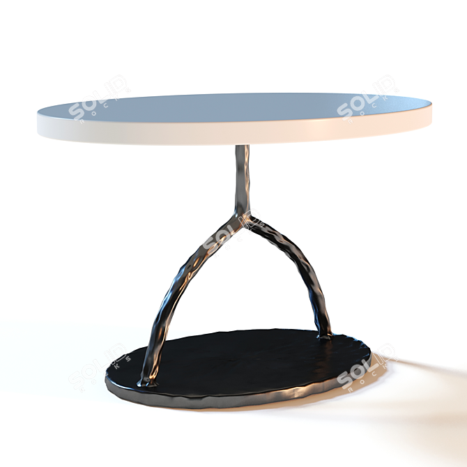 Modern Elegance: Holly Hunt Fer Side Table 3D model image 2