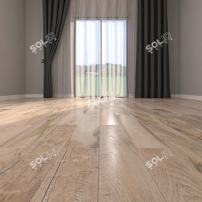 Yurtbay Beige Rosin Parquet: Multi-Texture, 15x90cm 3D model image 2