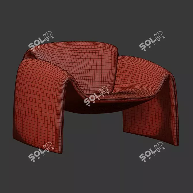 Elegant Comfort in LE CLUB Armchair 3D model image 4