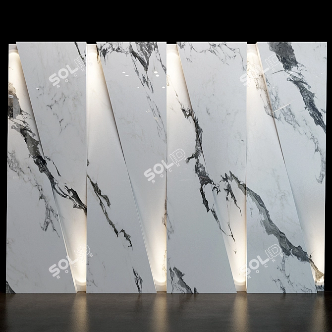 Elegant Panel Set 110: Stylish Decor for Your Space 3D model image 1