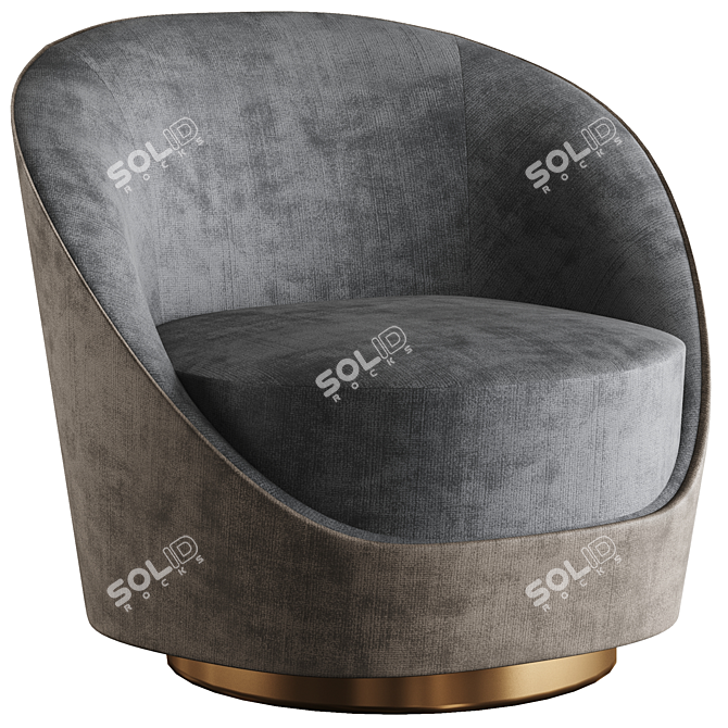 Modern Elegance: A. Rudin 769 Lounge Chair 3D model image 2