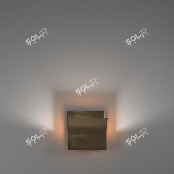 Elegant Brass Peel Sconce 3D model image 2