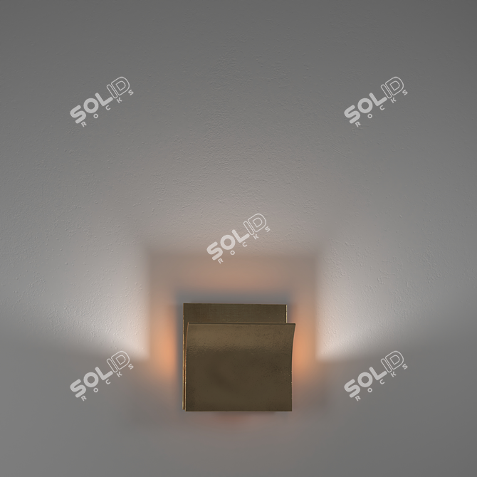 Elegant Brass Peel Sconce 3D model image 3