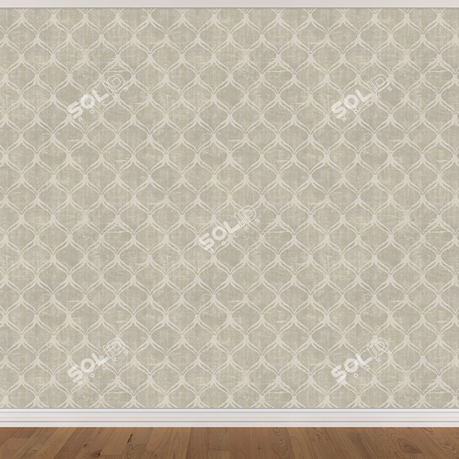 Title: Seamless Wallpaper Set in 3 Colors 3D model image 3