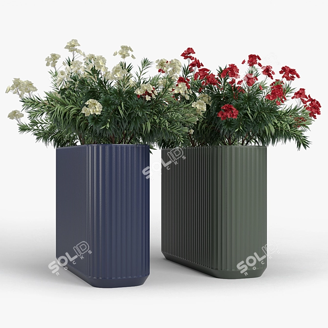 Nerium Urban Planter 3D model image 4