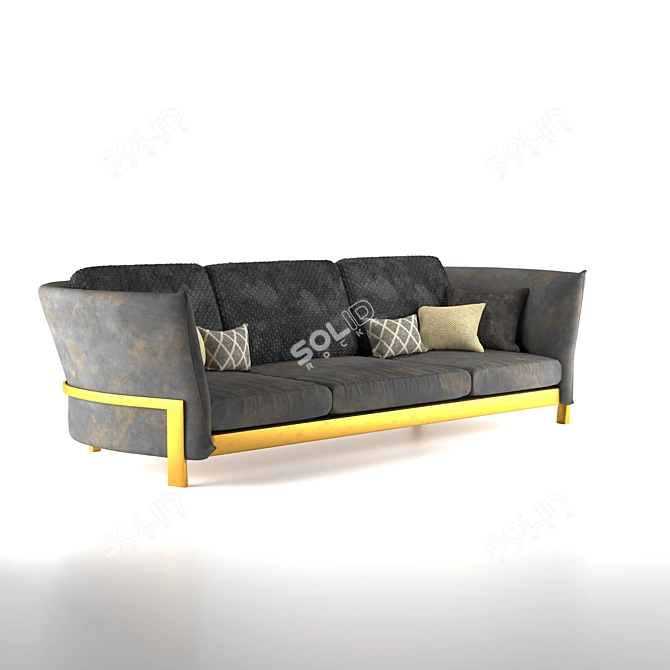 Triple Comfort Sofa 3D model image 2