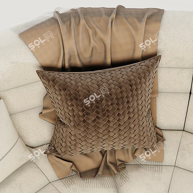 Elegant Semicircle Dreams Sofa 3D model image 3