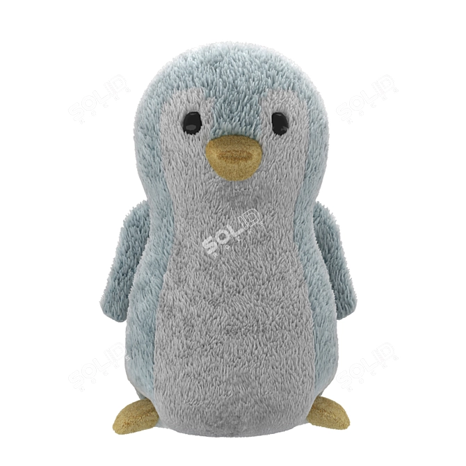 Adorable Pompom Penguin Toy 3D model image 2