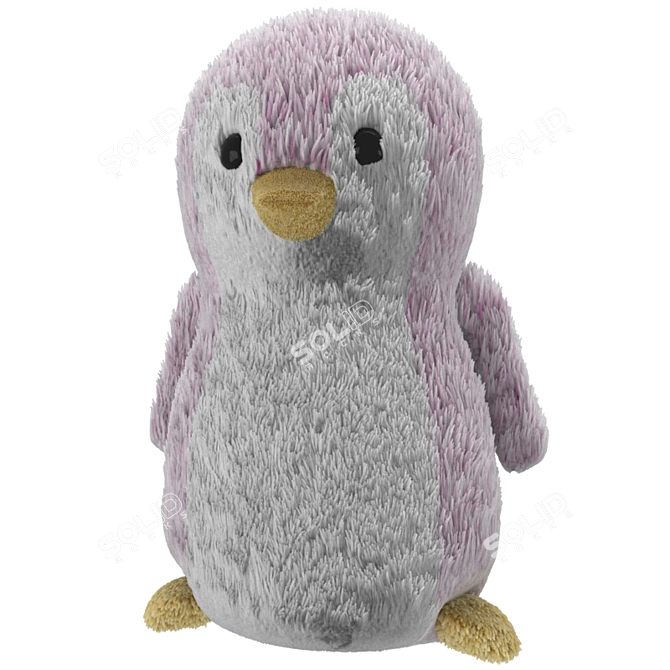 Adorable Pompom Penguin Toy 3D model image 4