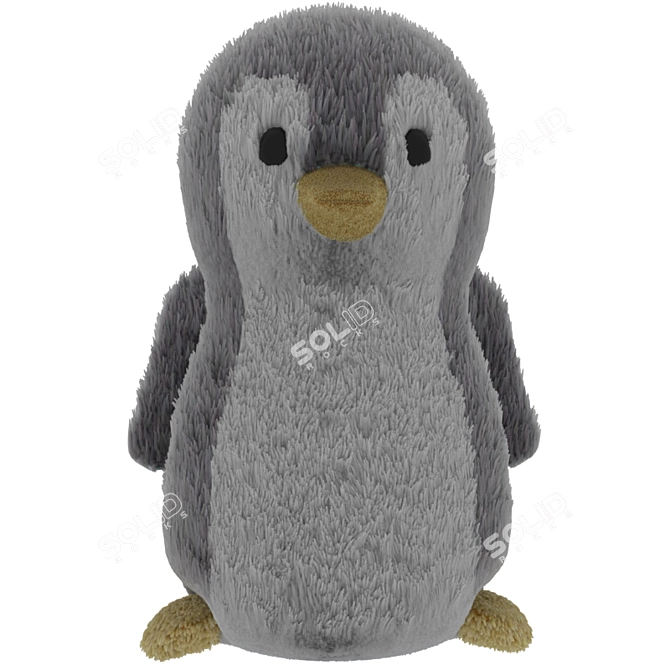 Adorable Pompom Penguin Toy 3D model image 5