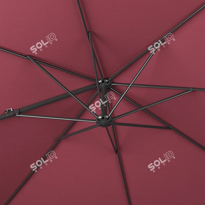 Stylish Cantilever Parasol - 2K Textures 3D model image 4