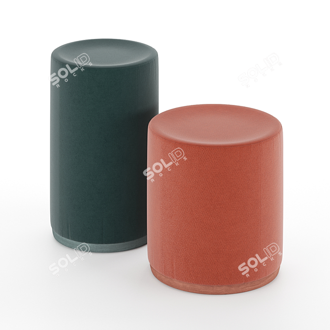 Sancal Pouffs Kit: Perfect Texture & Vray Compatibility 3D model image 2