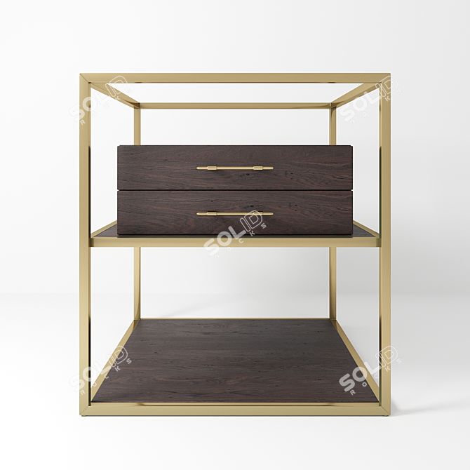 Elegant 50cm GRAND Bedside Table 3D model image 3