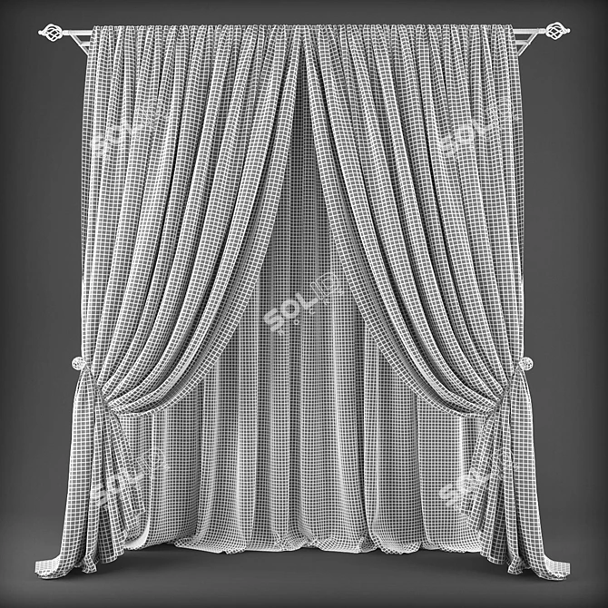 Stylish Curtain Panels for Perfect Décor 3D model image 2