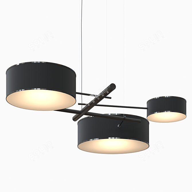 Luxurious Rollandhill Excel Chandelier 3D model image 3
