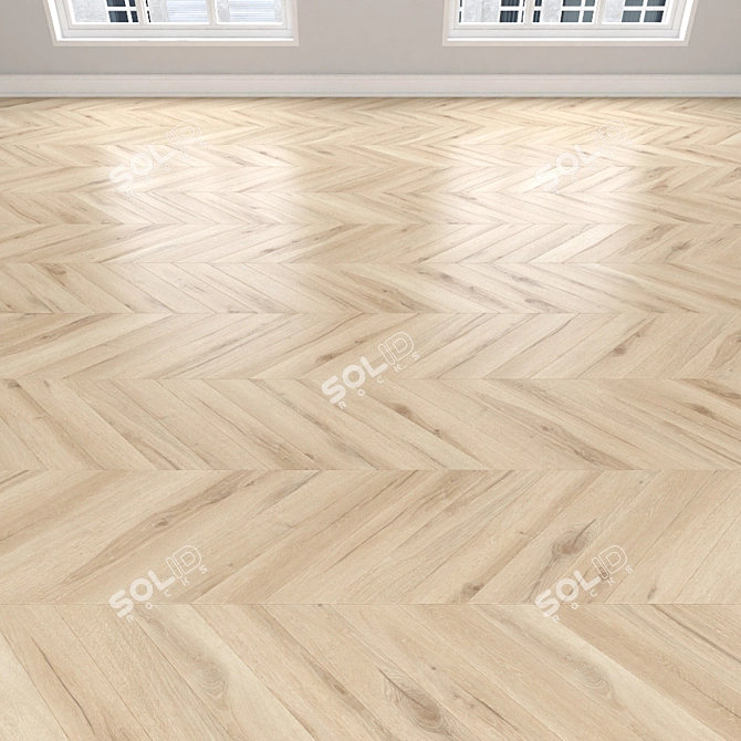 Oak Parquet: Herringbone, Linear & Chevron 3D model image 4